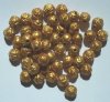 50 8mm Acrylic Metalized Matte Gold Rosebuds